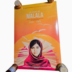 He Named Me Malala Movie Poster 2015 Original Double Sided 27x40 Fox Searchlight